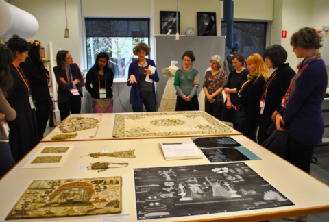 ICOM-CC visit to the National Gallery of Victoria textile studio.