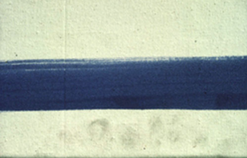 Detail of fingerprints on an acrylic paint film © Tate 2006