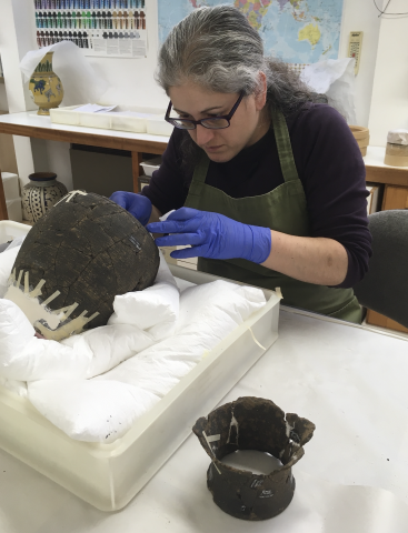 Adriani reconstructing a late Iron Age vessel